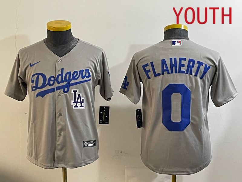 Youth New York Yankees #0 Flaherty grey 2024 Nike MLB Jersey 202411202->youth mlb jersey->Youth Jersey